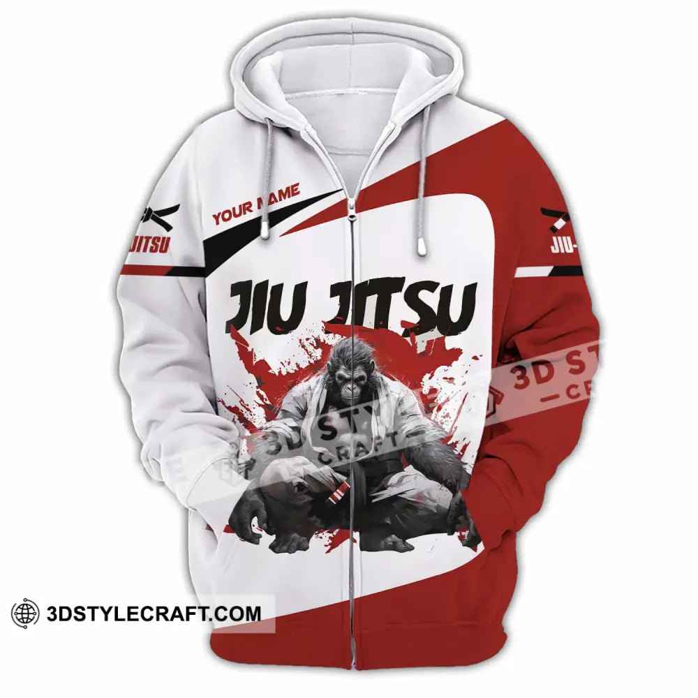 Unisex Shirt Custom Jiu Jitsu Shirt Zipper Hoodie / S T shirt