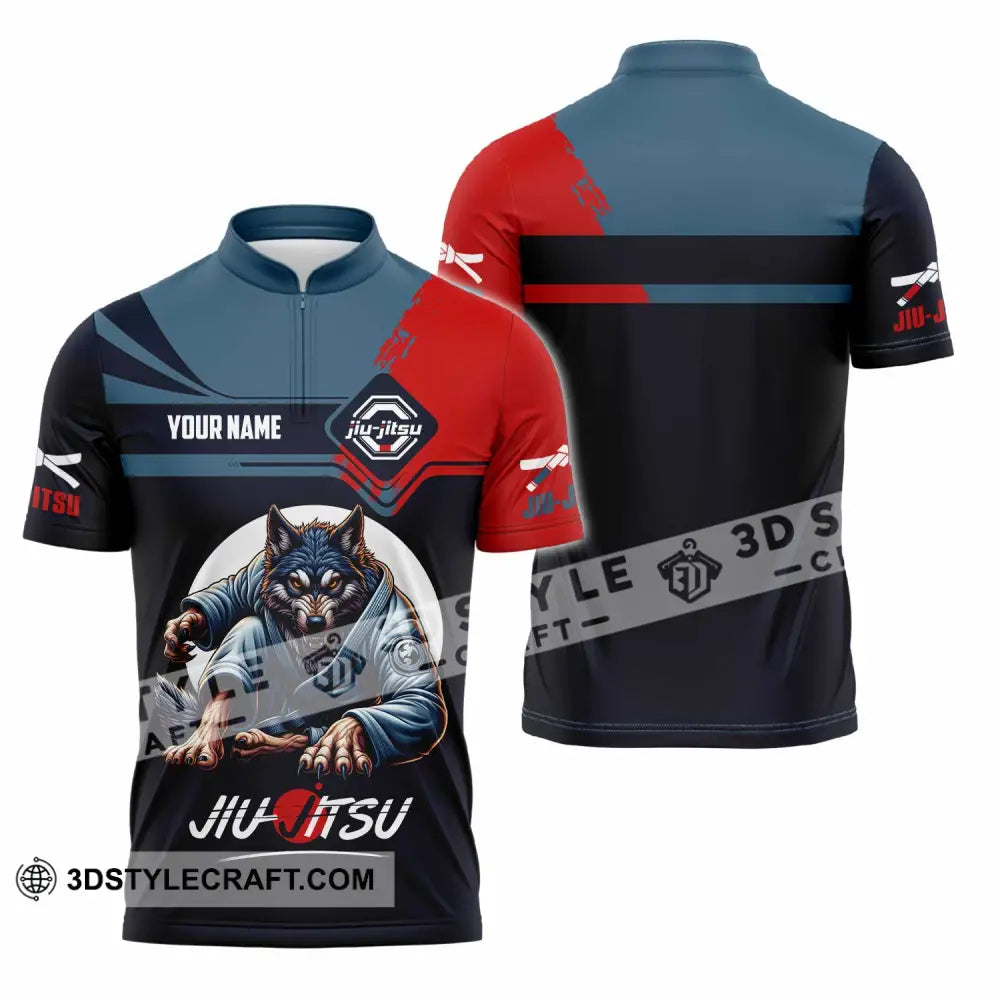 Unisex Shirt - Custom Jiu Jitsu Shirt Zipper Polo Shirt / S T-shirt