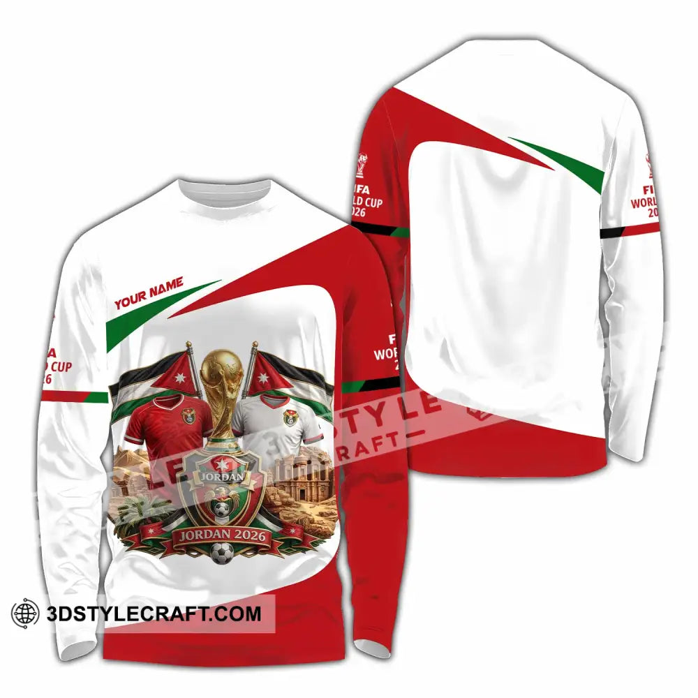 Unisex Shirt - Custom Jordan World Cup 2026 3D Shirt - Long Sleeve Shirt / S - T-shirt