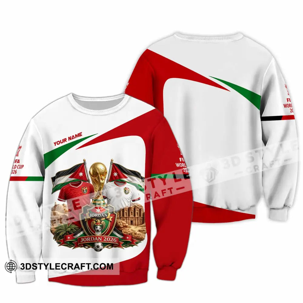 Unisex Shirt - Custom Jordan World Cup 2026 3D Shirt - Long Sleeve / S - T-shirt
