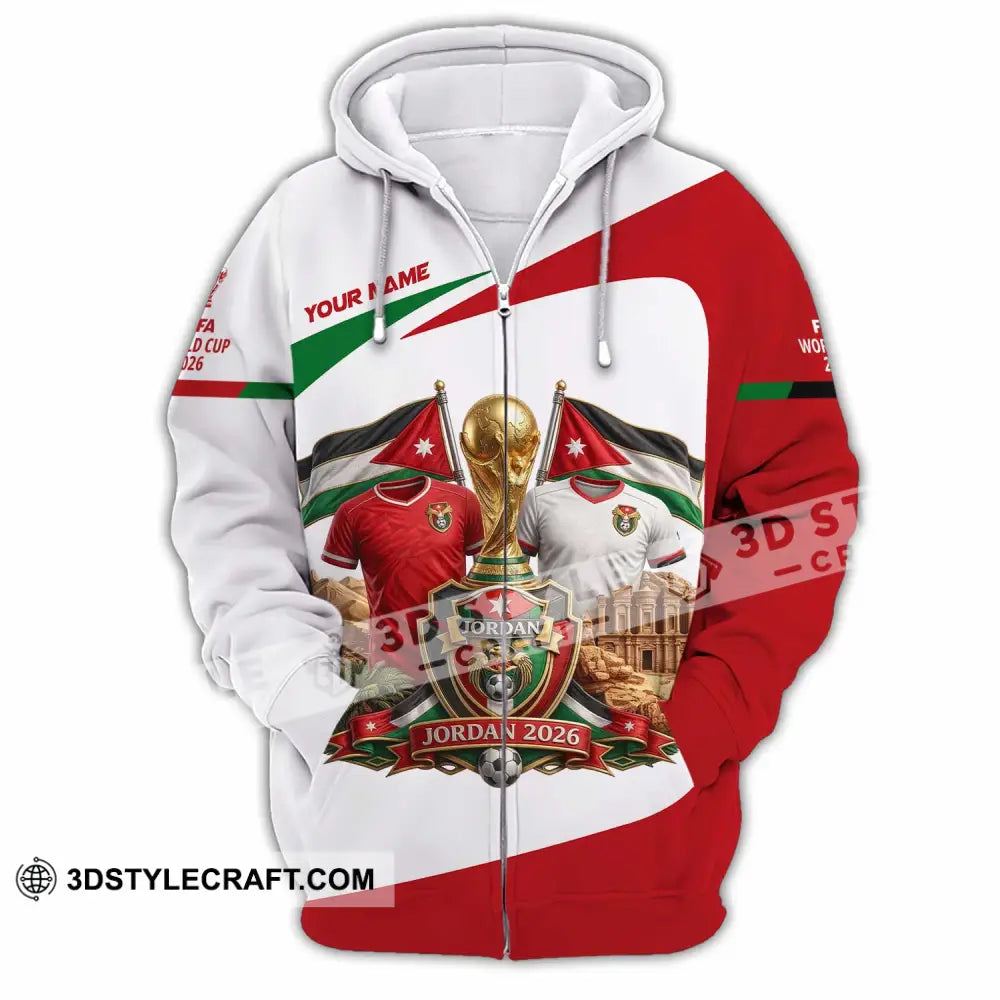 Unisex Shirt - Custom Jordan World Cup 2026 3D Shirt - Zipper Hoodie / S - T-shirt