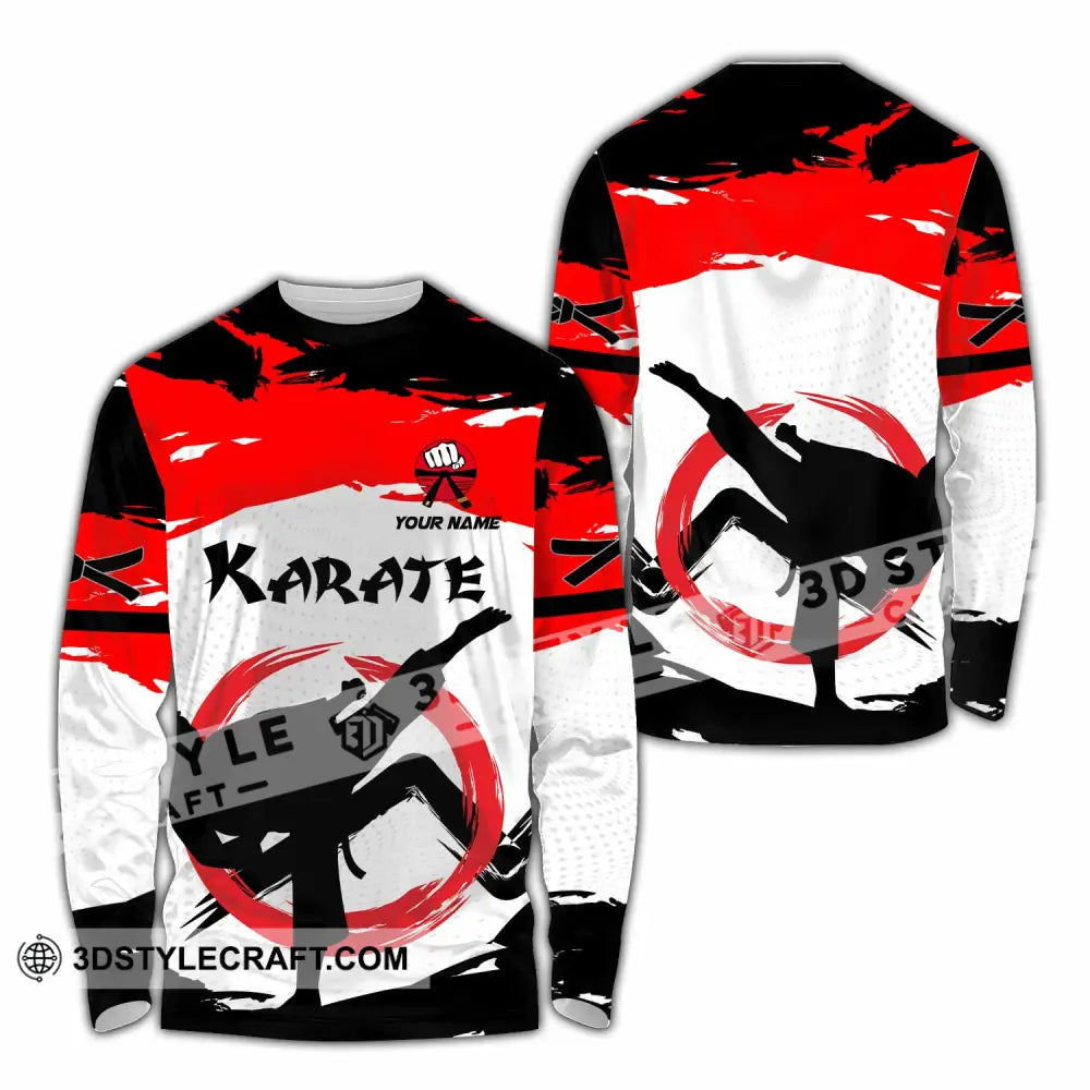 Unisex Shirt - Custom Karate 3D Shirt Long Sleeve Shirt / S T-shirt