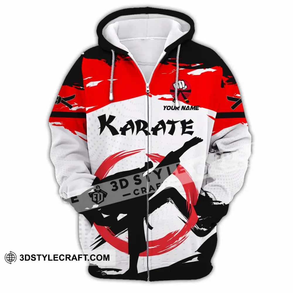 Unisex Shirt - Custom Karate 3D Shirt Zipper Hoodie / S T-shirt
