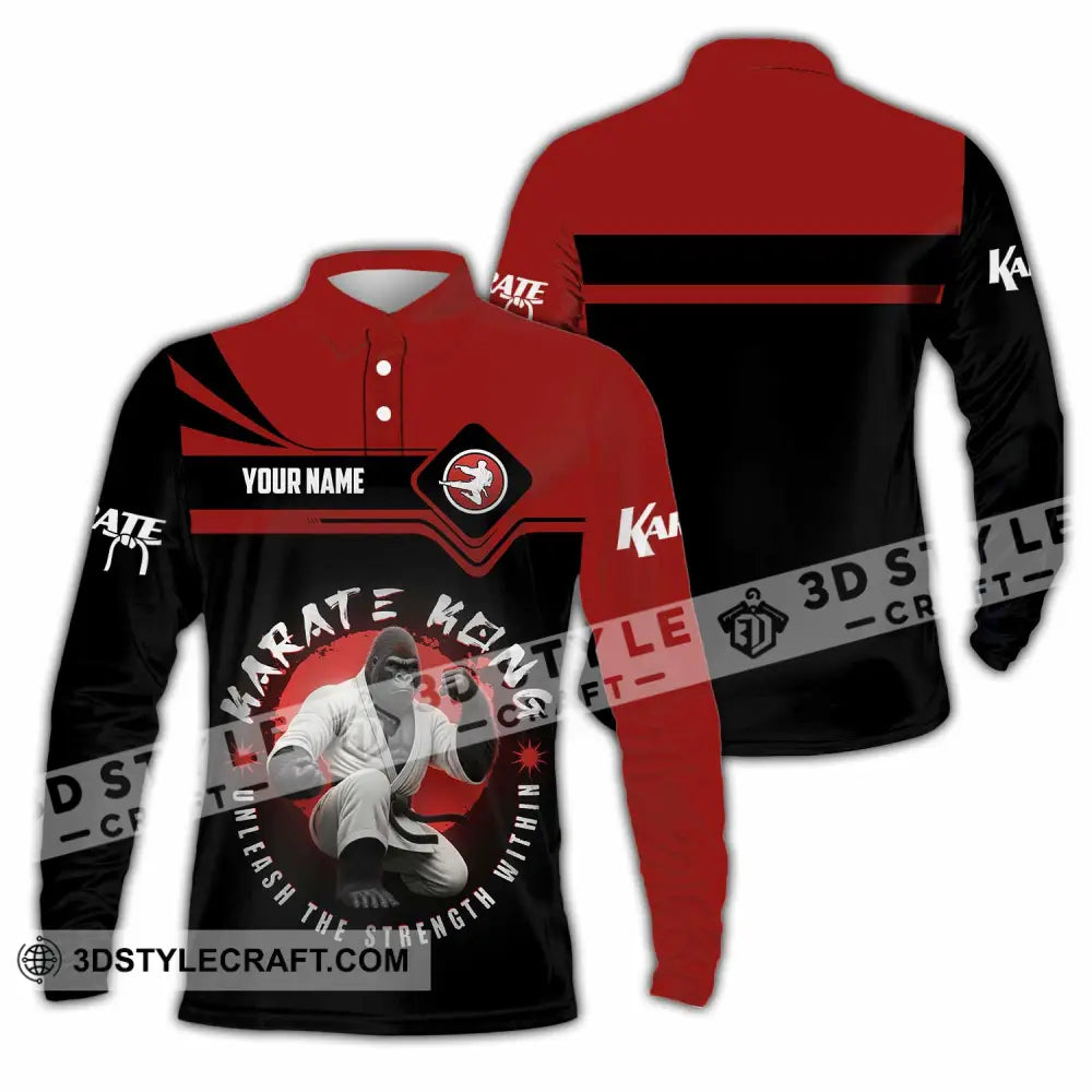 Unisex Shirt Custom Karate Shirt Long Sleeve Polo / S T shirt