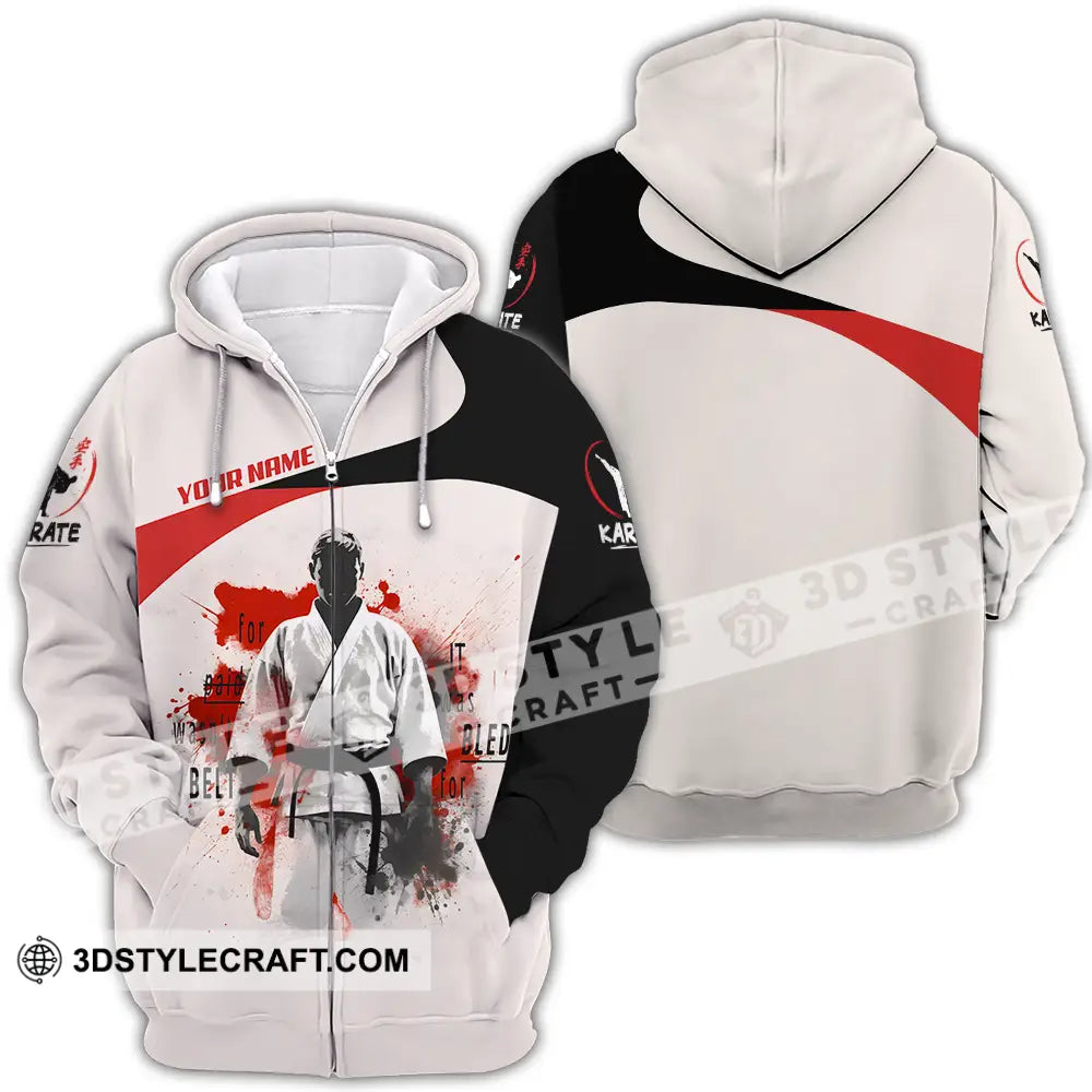 Unisex Shirt - Custom Karate Player Shirt Zipper Hoodie / S T-shirt