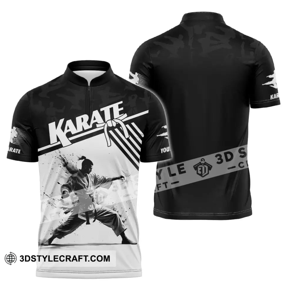 Unisex Shirt - Custom Karate Shirt Zipper Polo Shirt / S T-shirt