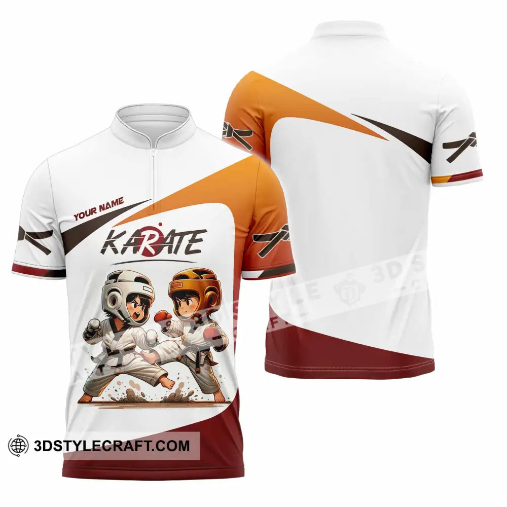 Unisex Shirt - Custom Karate Shirt Zipper Polo Shirt / S T-shirt