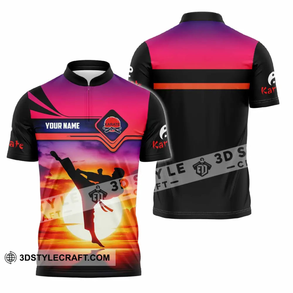 Unisex Shirt - Custom Karate Shirt Zipper Polo Shirt / S T-shirt