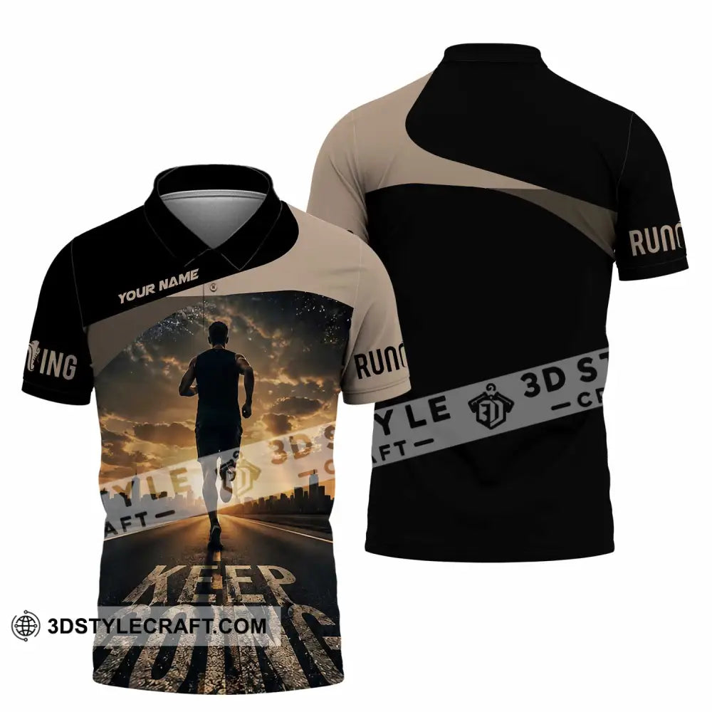 Unisex Shirt - Custom Keep Going Running Shirt - Polo Shirt / S - T-shirt