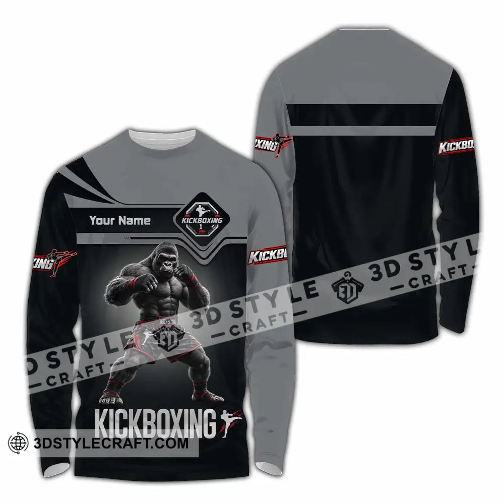 Unisex Shirt - Custom Kickboxing Shirt - Long Sleeve Shirt / S - T-shirt