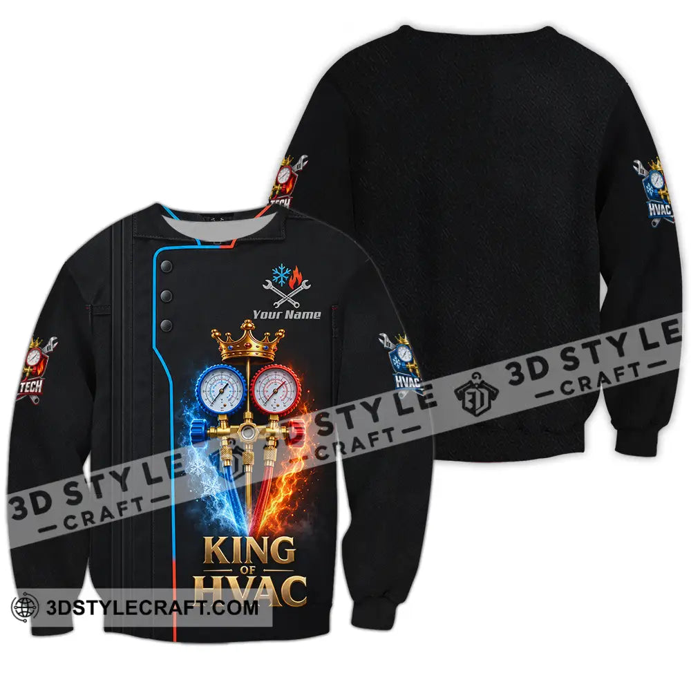 Unisex Shirt - Custom King Of HVAC Shirt - Long Sleeve / S - T-shirt