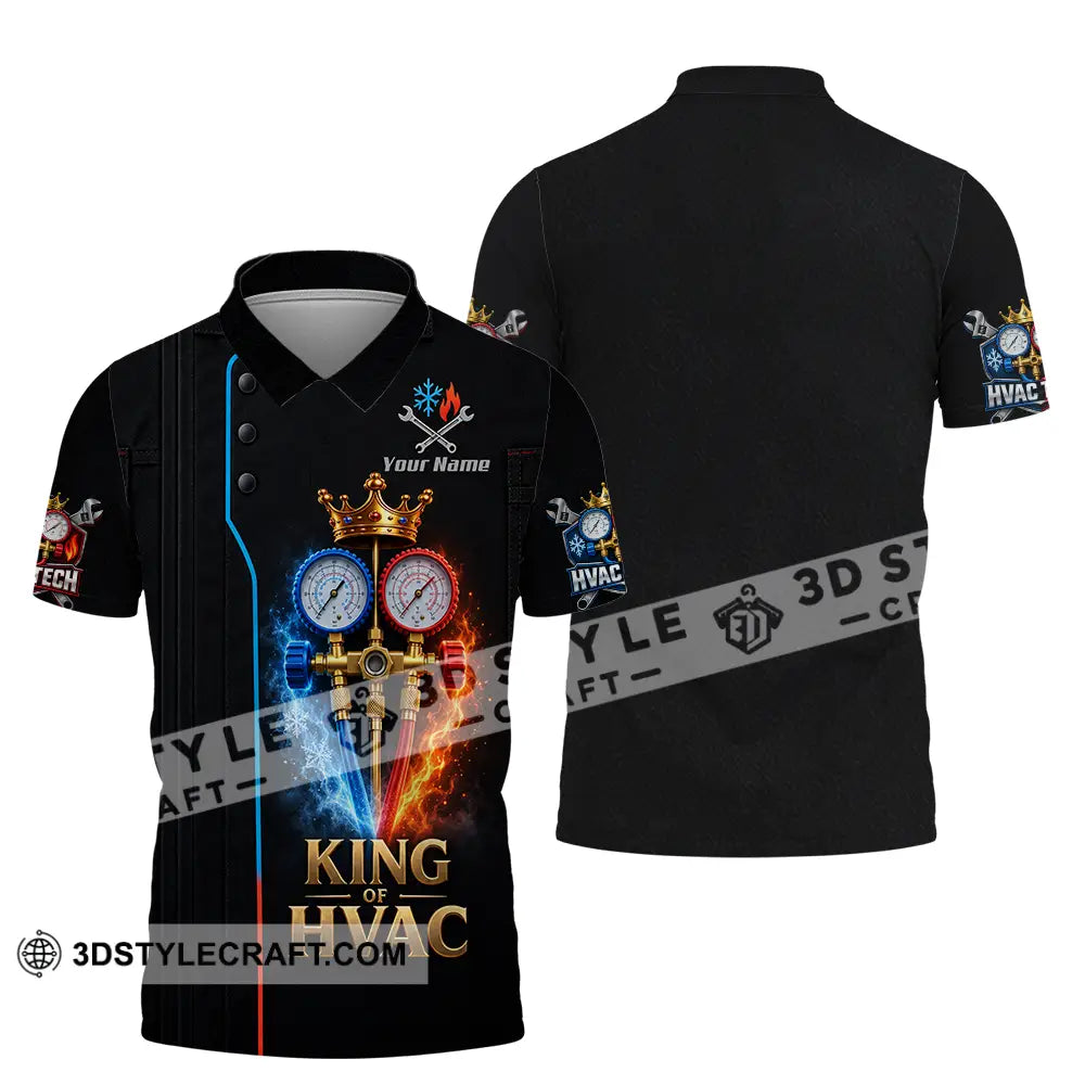 Unisex Shirt - Custom King Of HVAC Shirt - Polo Shirt / S - T-shirt
