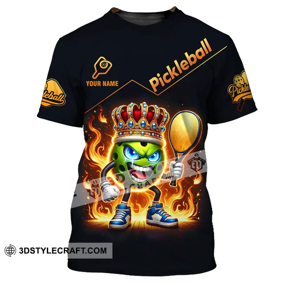Unisex Shirt - Custom King Of Pickleball Fire Pickleball Shirt T-Shirt / S T-shirt