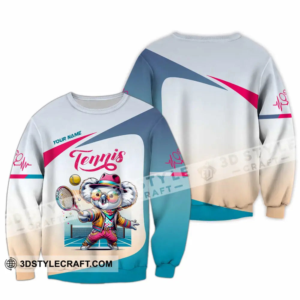 Unisex Shirt Custom Koala Tennis Sport Shirt Long Sleeve / S T shirt
