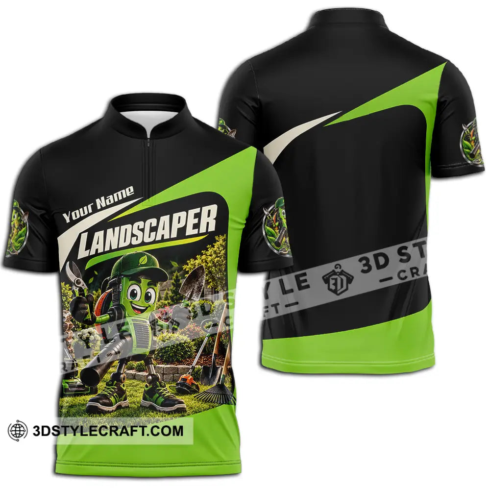 Unisex Shirt - Custom Landscape Shirt - Zipper Polo Shirt / S - T-shirt