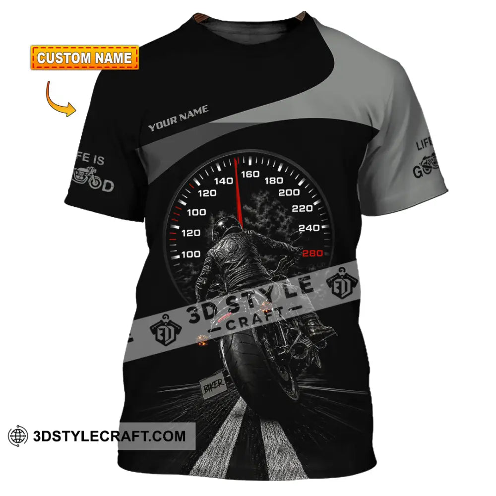 Unisex Shirt - Custom Life Is Good Biker Shirt - T-shirt