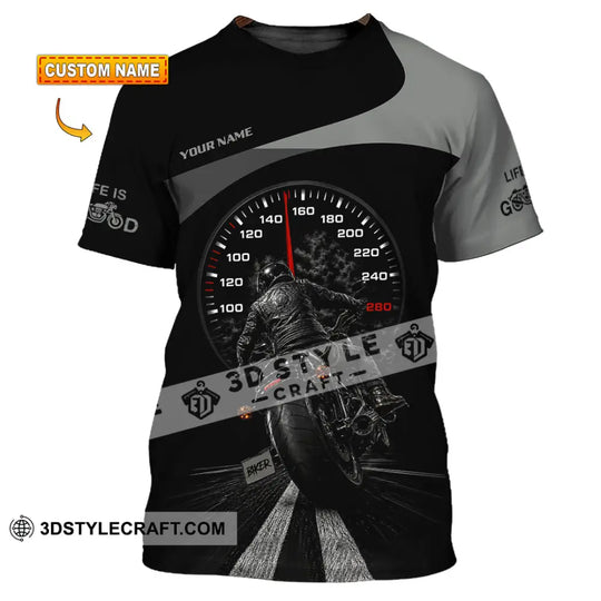Unisex Shirt - Custom Life Is Good Biker Shirt style option 1
