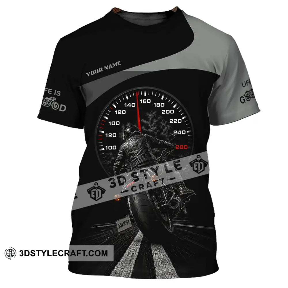 Unisex Shirt - Custom Life Is Good Biker Shirt - T-Shirt / S - T-shirt