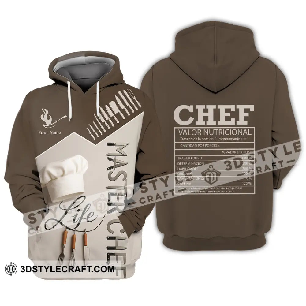 Unisex Shirt - Custom Life Of Master Chef Valor Nutricional Shirt Hoodie / S T-shirt