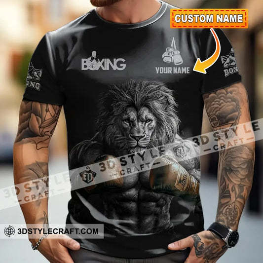 Unisex Shirt - Custom Lion Boxing Lover Sport Shirt T-shirt