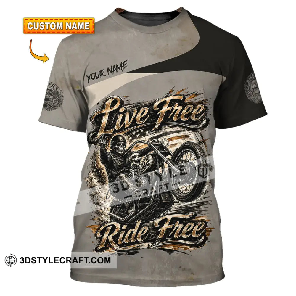 Unisex Shirt - Custom Live Free Ride Free Shirt - T-shirt
