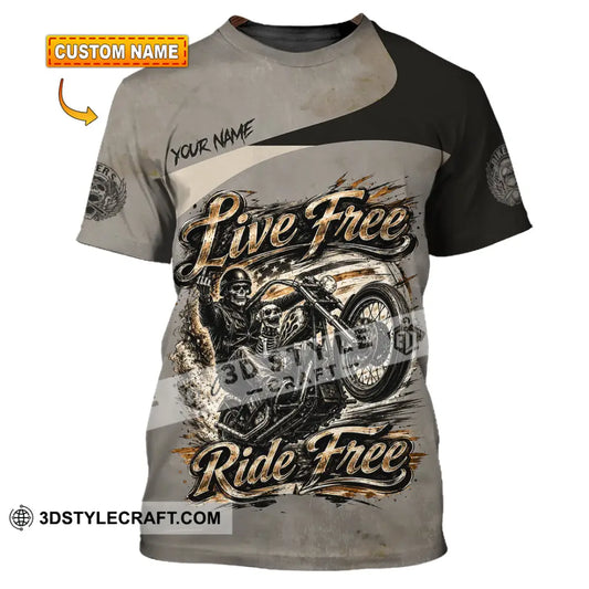 Unisex Shirt - Custom Live Free Ride Free Shirt - T-shirt