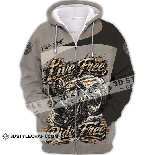 Unisex Shirt - Custom Live Free Ride Free Shirt style option 3