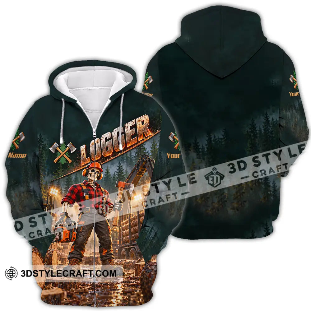 Unisex Shirt - Custom Logger Shirt - Zipper Hoodie / S - T-shirt