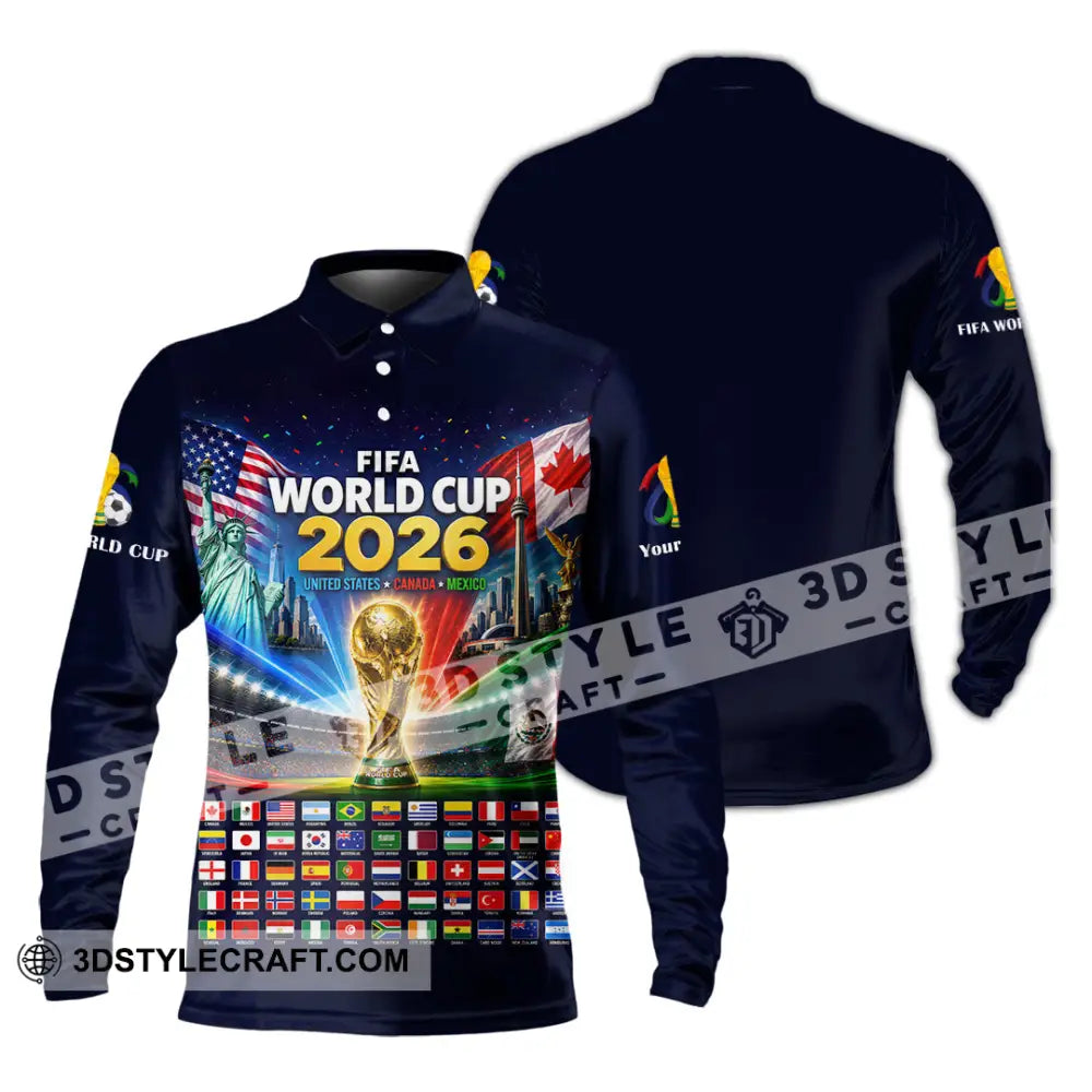 Unisex Shirt - Custom World Cup 2026 Shirt - Long Sleeve Polo / S - T-shirt