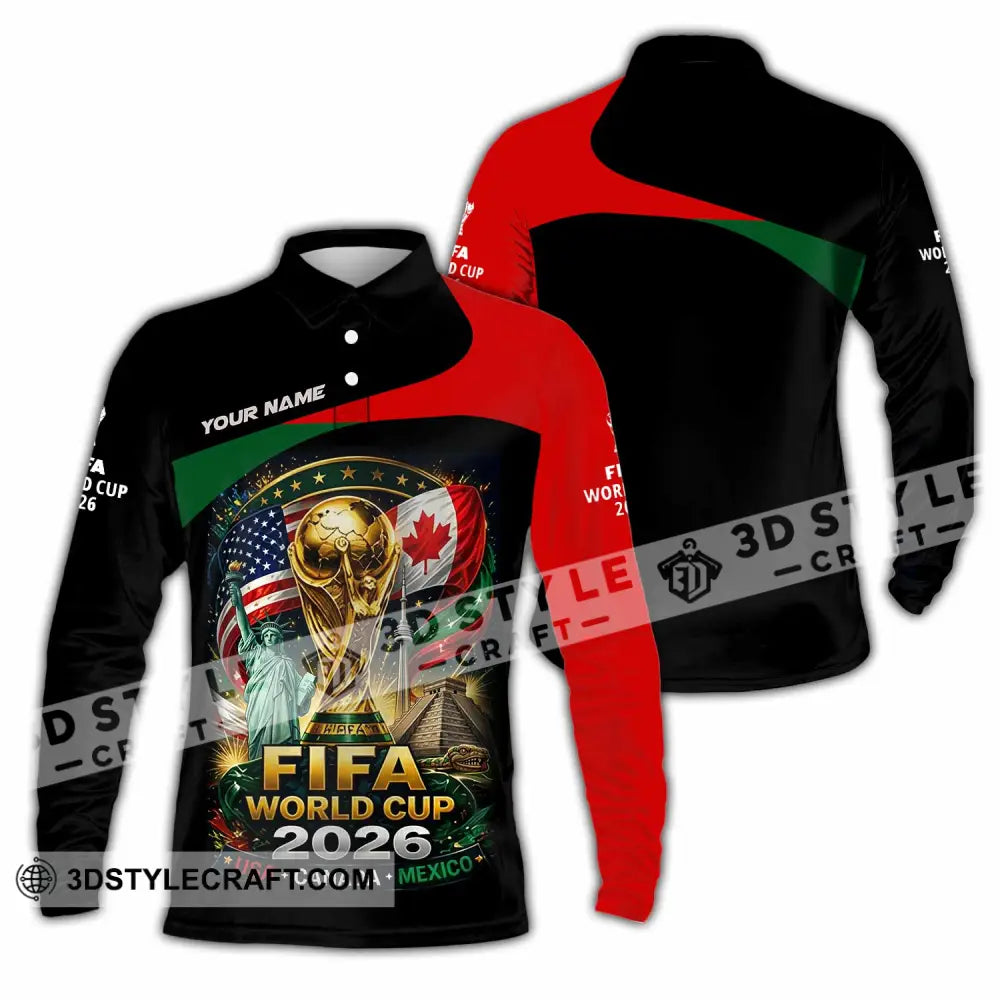 Unisex Shirt - Custom World Cup 2026 Shirt - Long Sleeve Polo / S - T-shirt