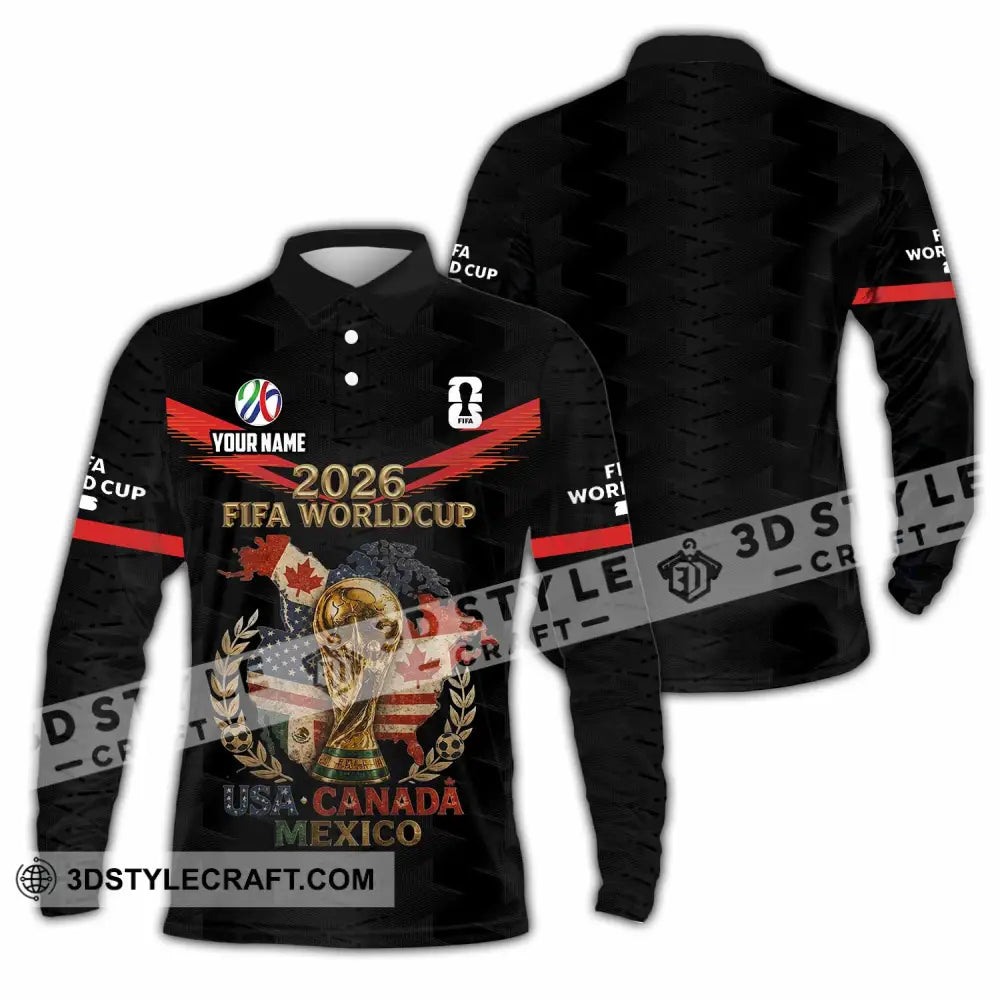 Unisex Shirt - Custom World Cup 2026 Shirt - Long Sleeve Polo / S - T-shirt