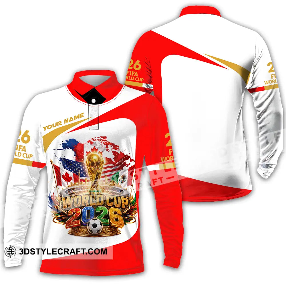 Unisex Shirt - Custom World Cup 2026 Shirt - Long Sleeve Polo / S - T-shirt