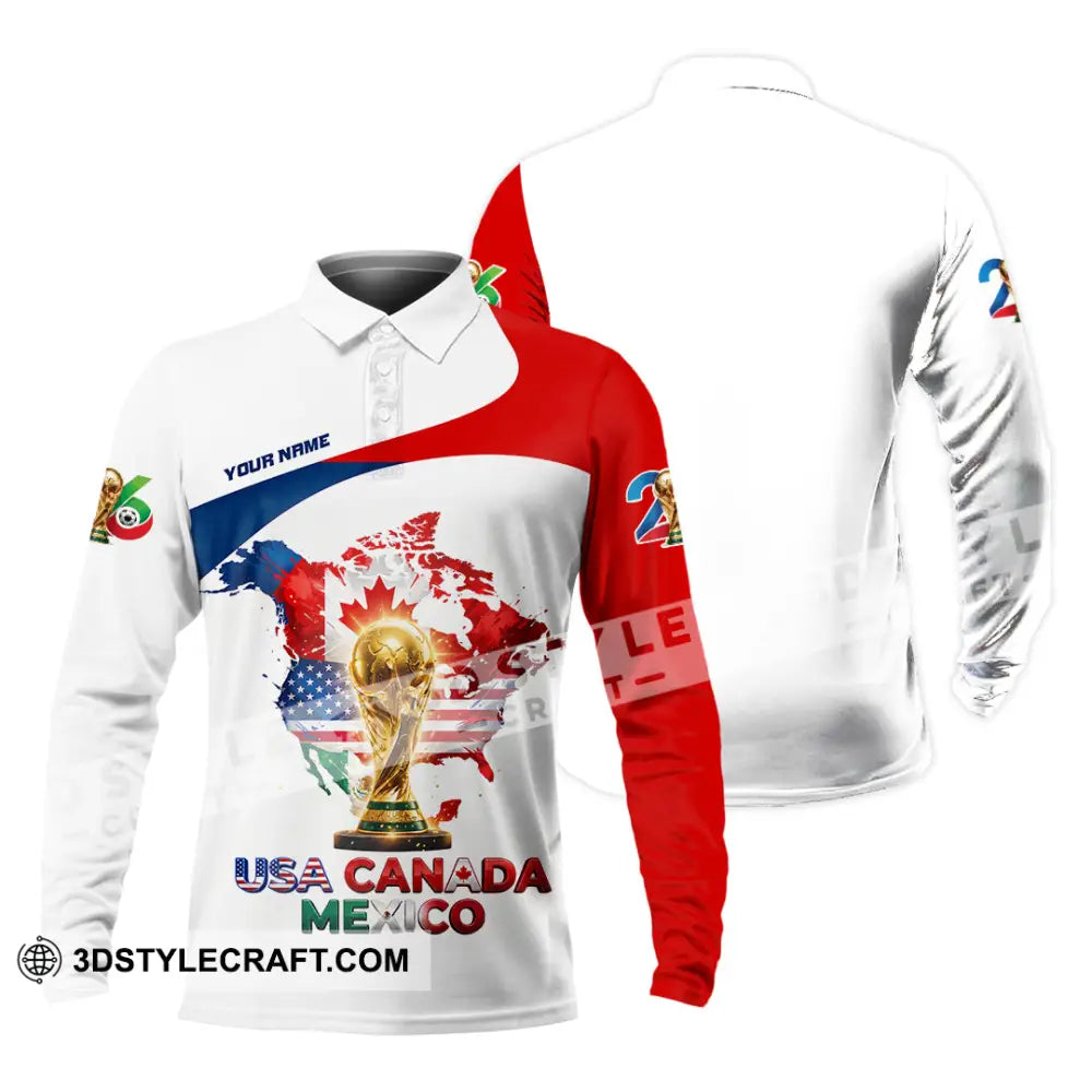 Unisex Shirt - Custom World Cup 2026 Shirt - Long Sleeve Polo / S - T-shirt