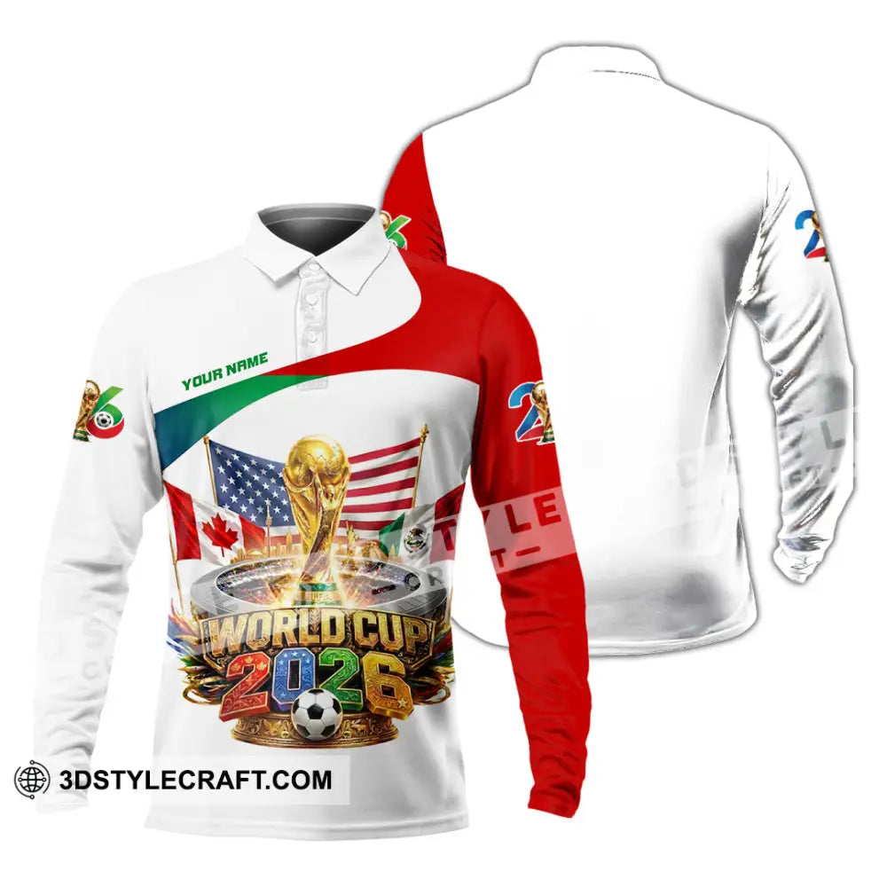 Unisex Shirt - Custom World Cup 2026 Shirt - Long Sleeve Polo / S - T-shirt