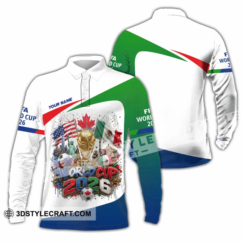 Unisex Shirt - Custom World Cup 2026 Shirt - Long Sleeve Polo / S - T-shirt