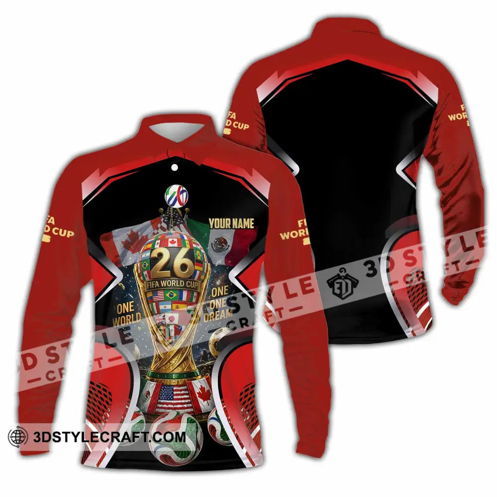 Unisex Shirt - Custom World Cup 2026 Shirt - Long Sleeve Polo / S - T-shirt
