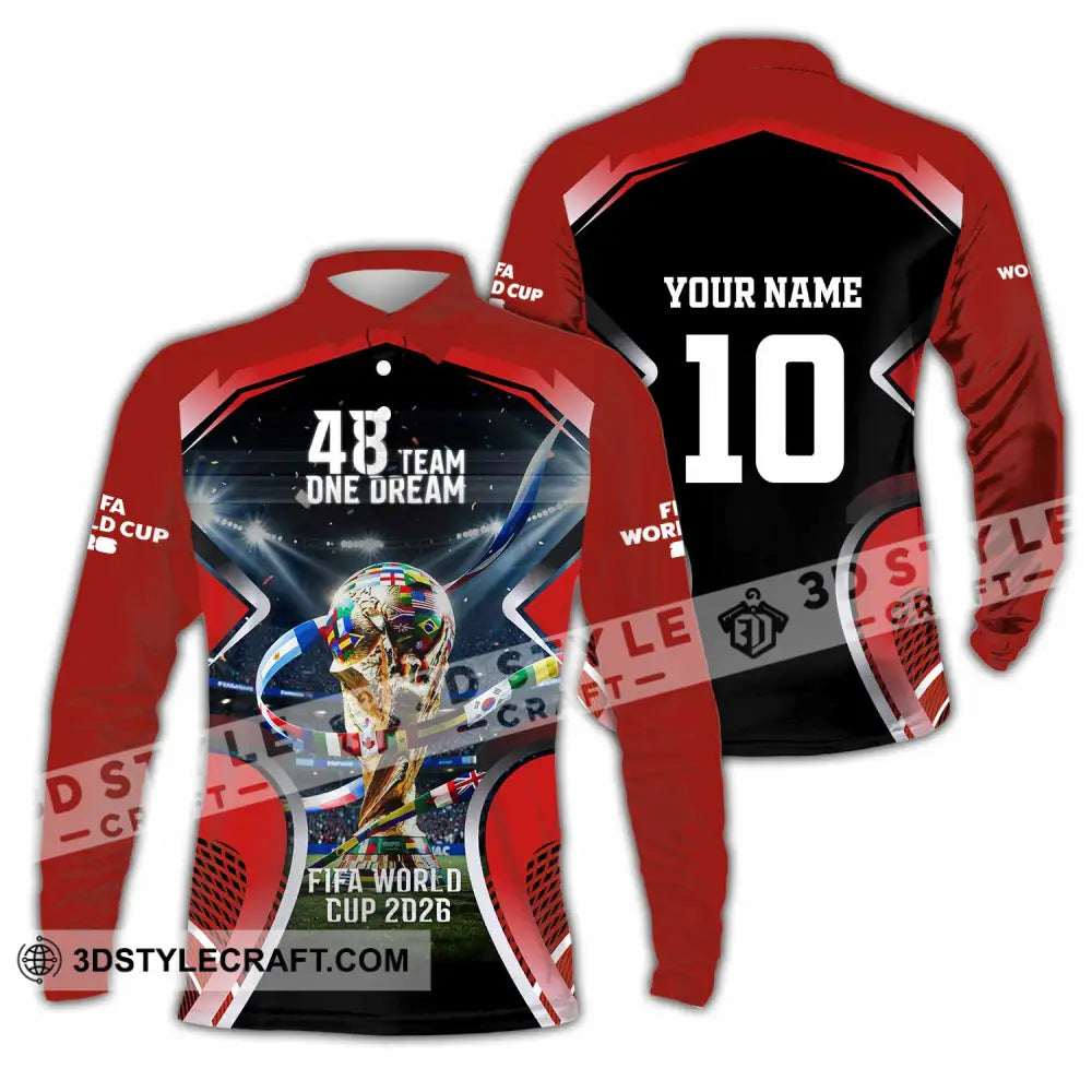 Unisex Shirt - Custom World Cup 2026 Shirt - Long Sleeve Polo / S - T-shirt
