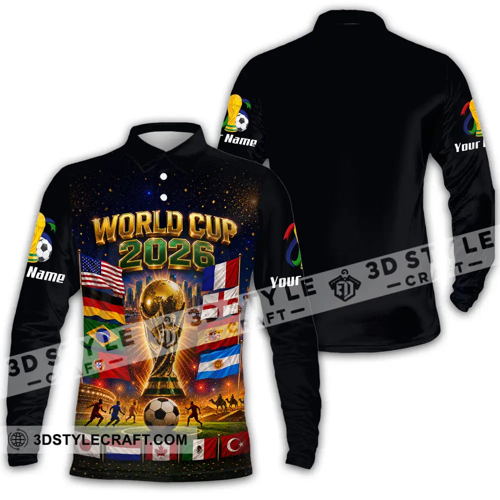 Unisex Shirt - Custom World Cup 2026 Shirt - Long Sleeve Polo / S - T-shirt