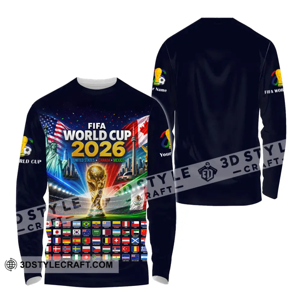 Unisex Shirt - Custom World Cup 2026 Shirt - Long Sleeve Shirt / S - T-shirt