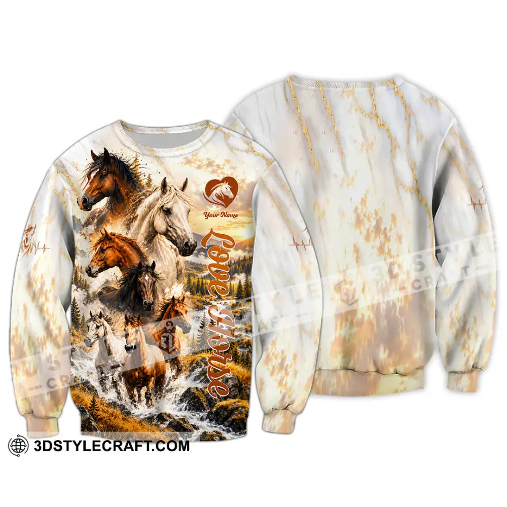 Unisex Shirt - Custom Love Horse Shirt - Long Sleeve / S - T-shirt