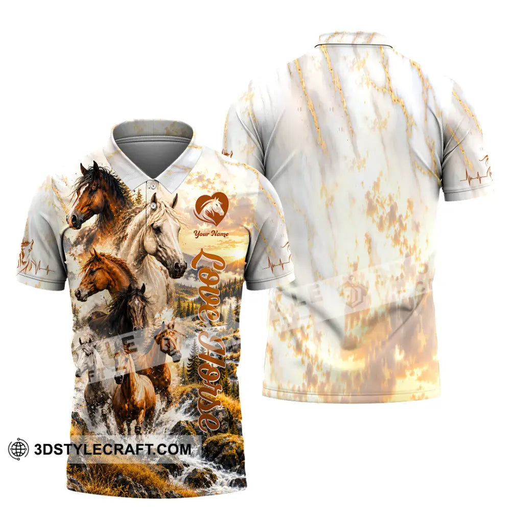 Unisex Shirt - Custom Love Horse Shirt - Polo Shirt / S - T-shirt