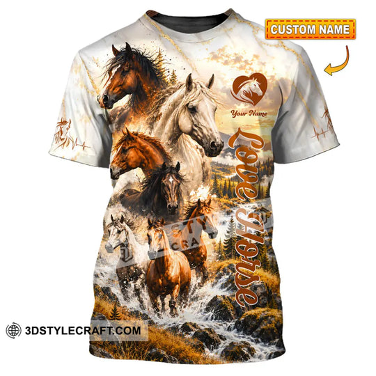 Unisex Shirt - Custom Love Horse Shirt style option 1