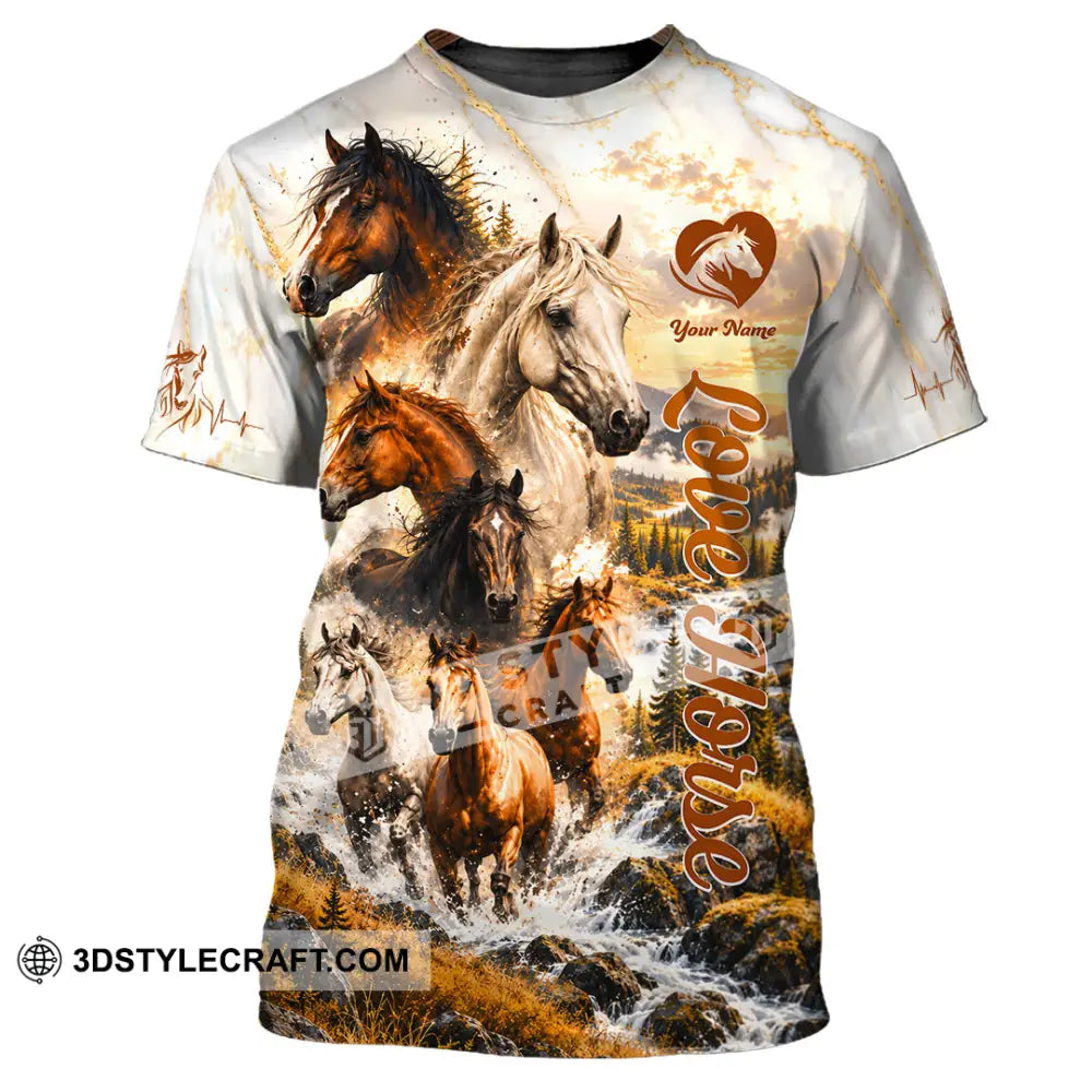 Unisex Shirt - Custom Love Horse Shirt - T-Shirt / S - T-shirt