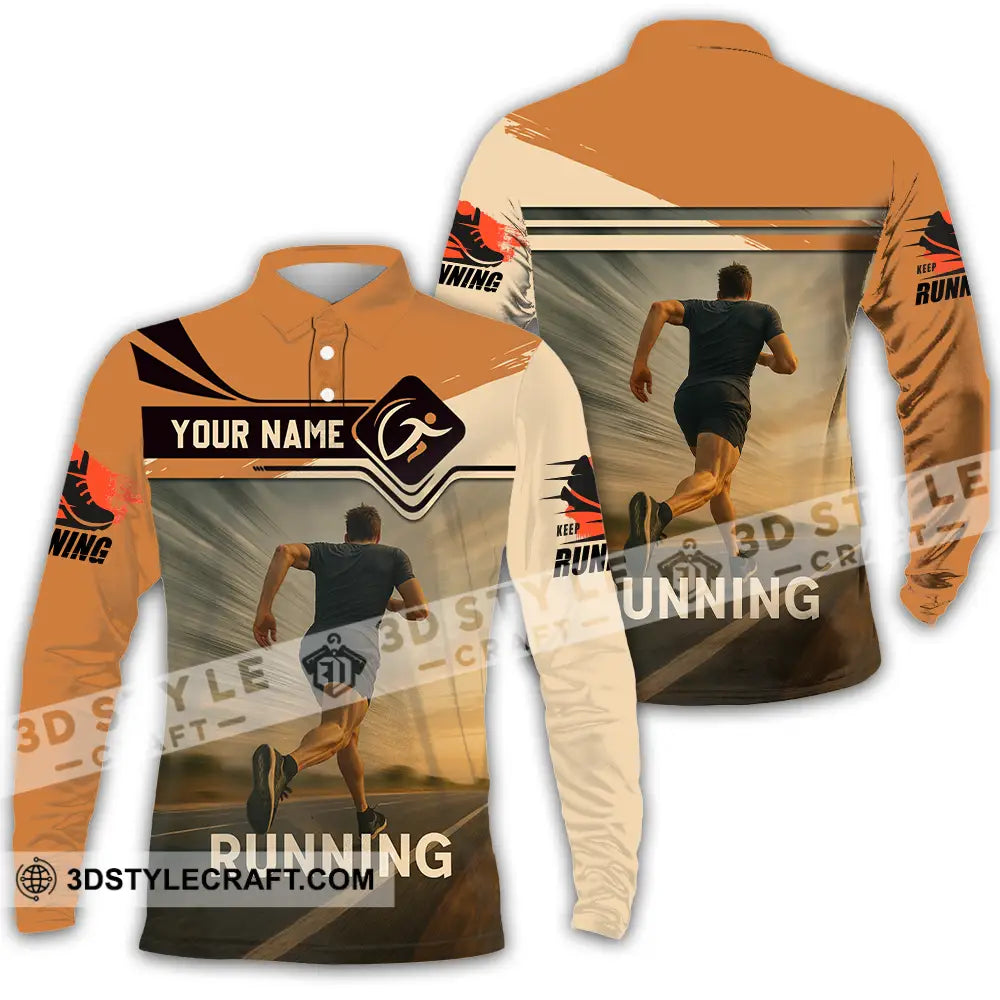 Unisex Shirt - Custom Love Running Shirt Long Sleeve Polo / S T-shirt