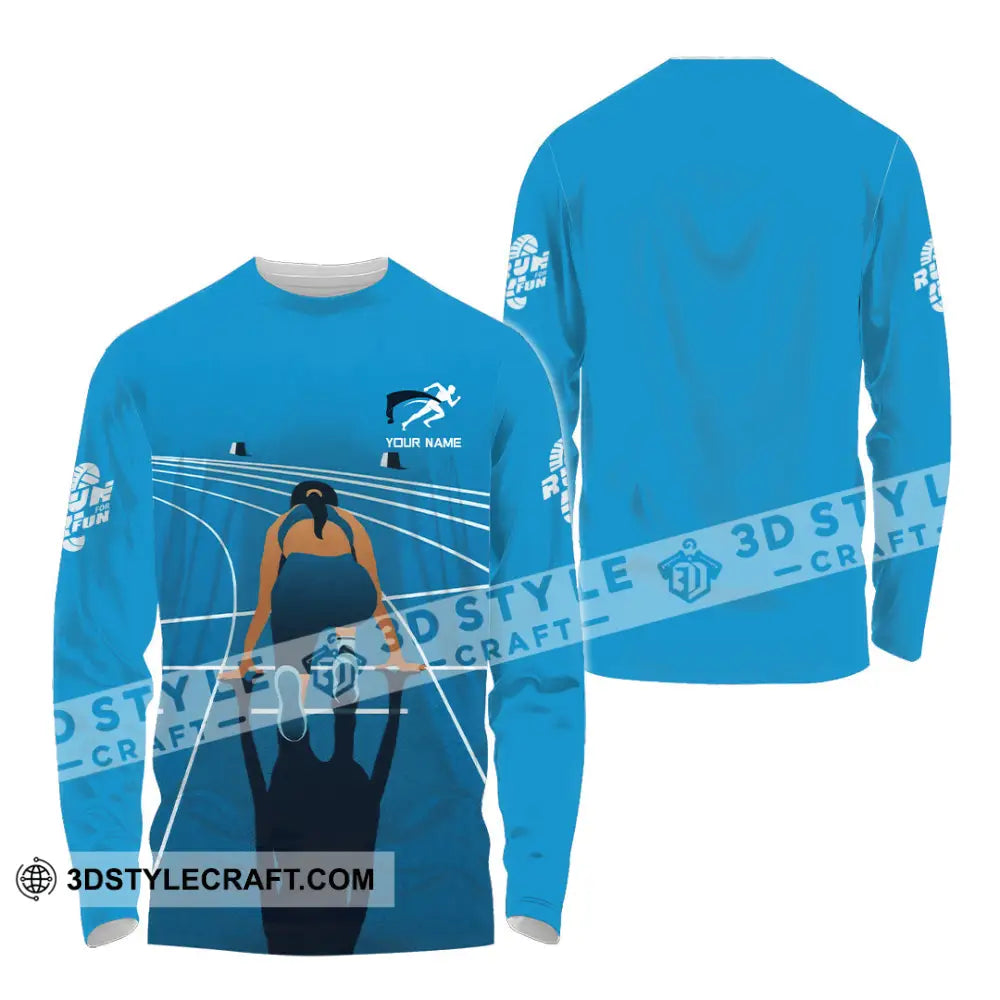 Unisex Shirt - Custom Love Running Sport Shirt Long Sleeve Shirt / S T-shirt