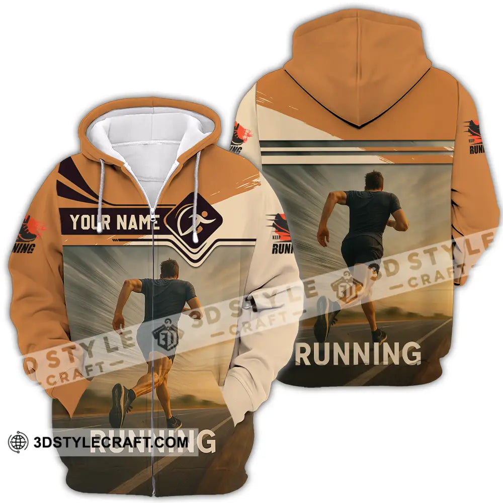 Unisex Shirt - Custom Love Running Shirt Zipper Hoodie / S T-shirt