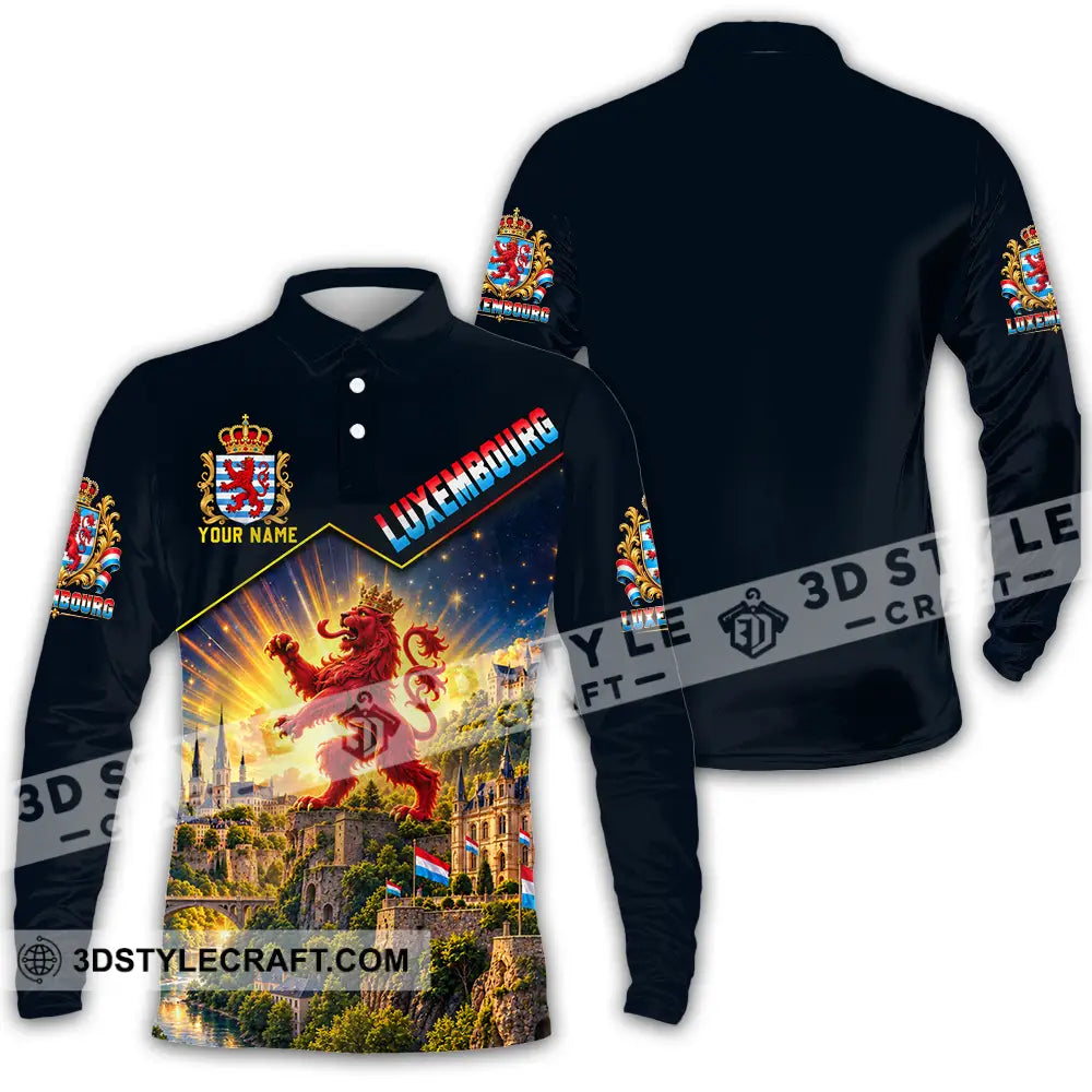 Unisex Shirt - Custom Luxembourg Shirt - Long Sleeve Polo / S - T-shirt