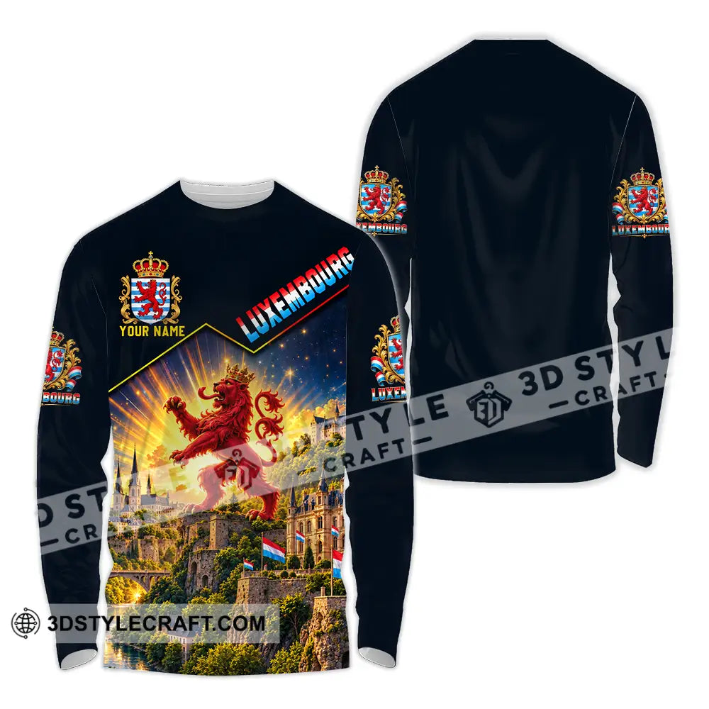 Unisex Shirt - Custom Luxembourg Shirt - Long Sleeve Shirt / S - T-shirt