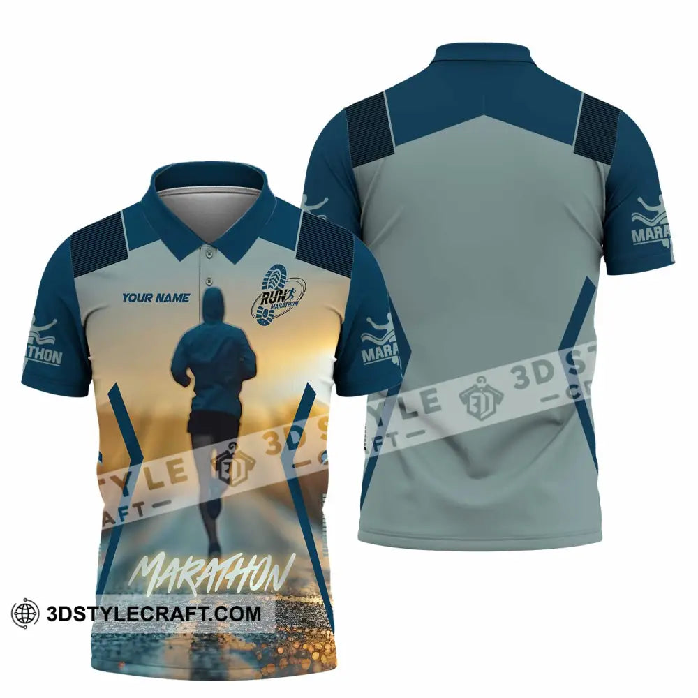 Unisex Shirt - Custom Marathon 3D Shirt Polo Shirt / S T-shirt