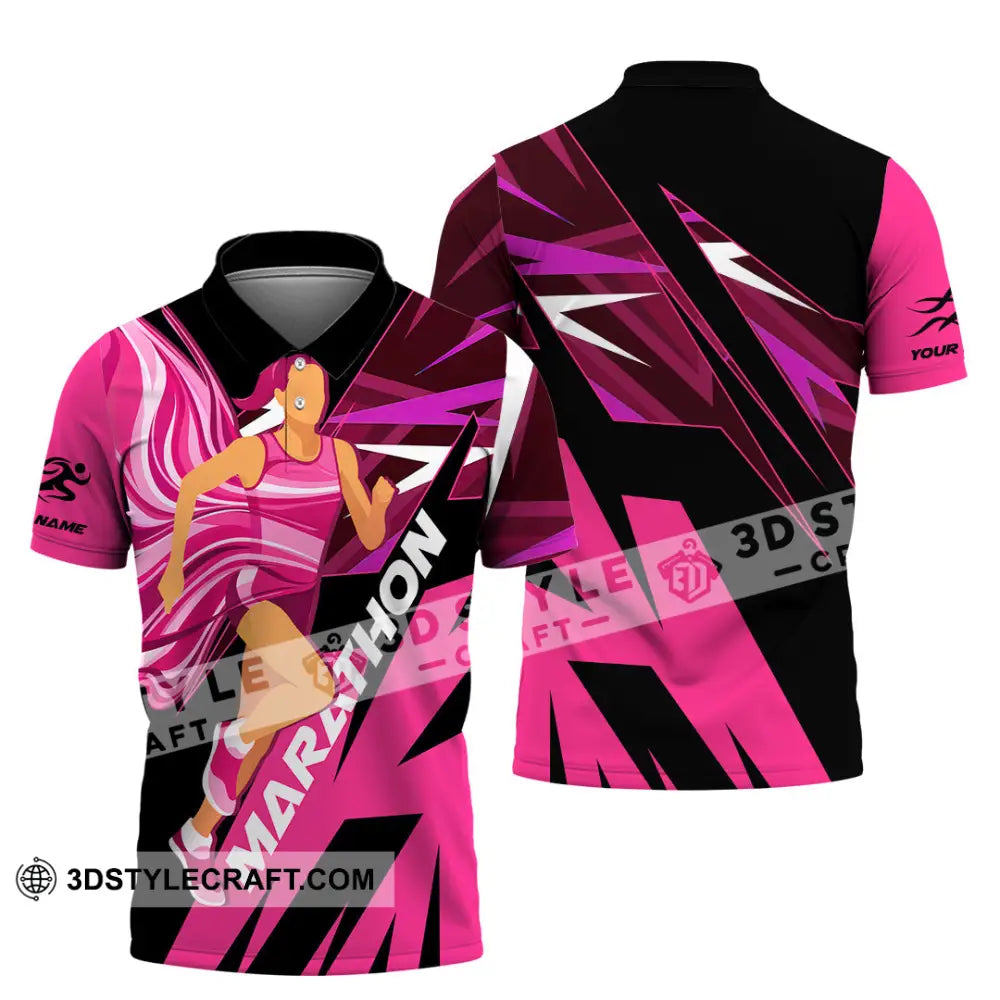 Unisex Shirt - Custom Marathon 3D Shirt Polo Shirt / S T-shirt